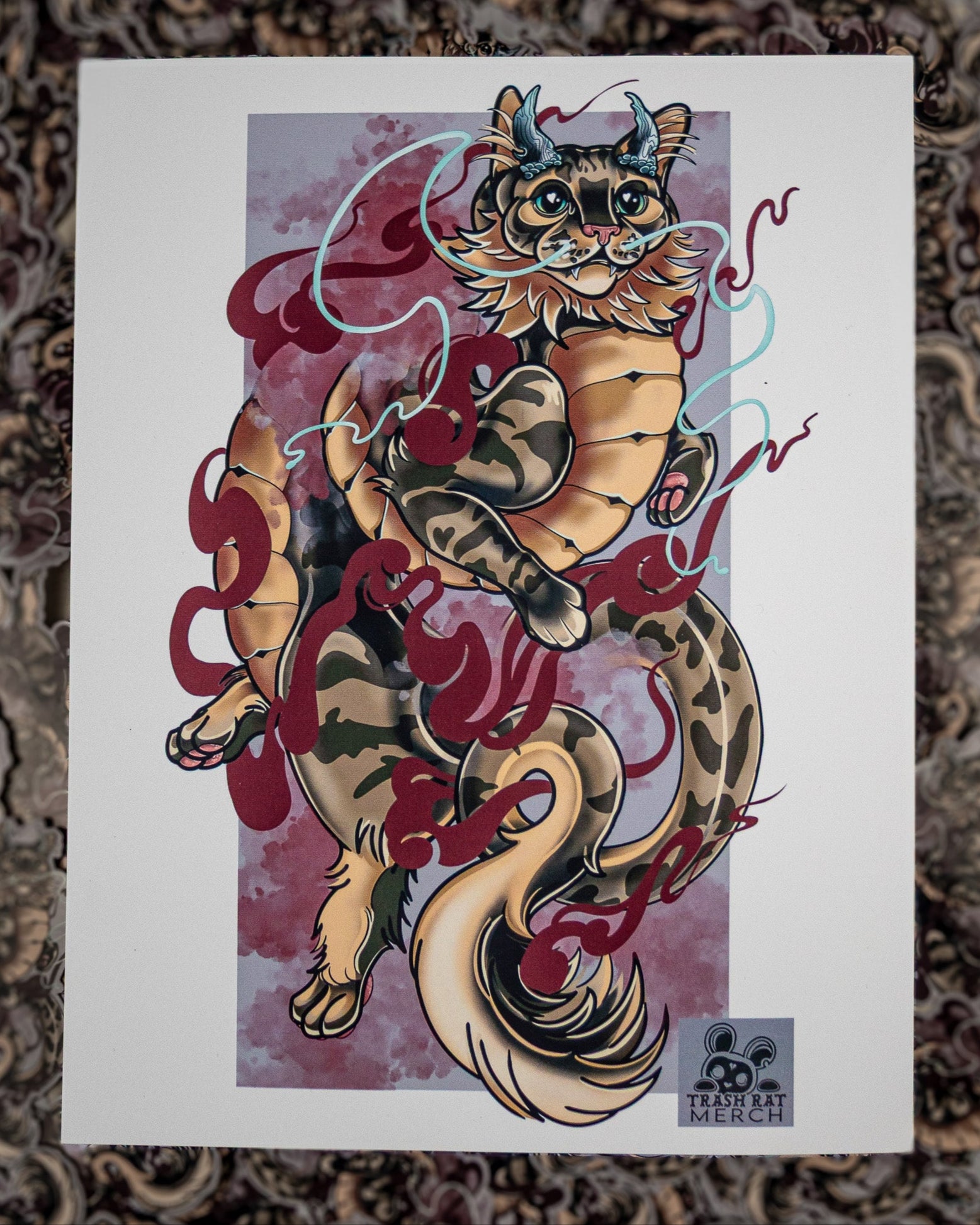Dragon Kitty Art Print