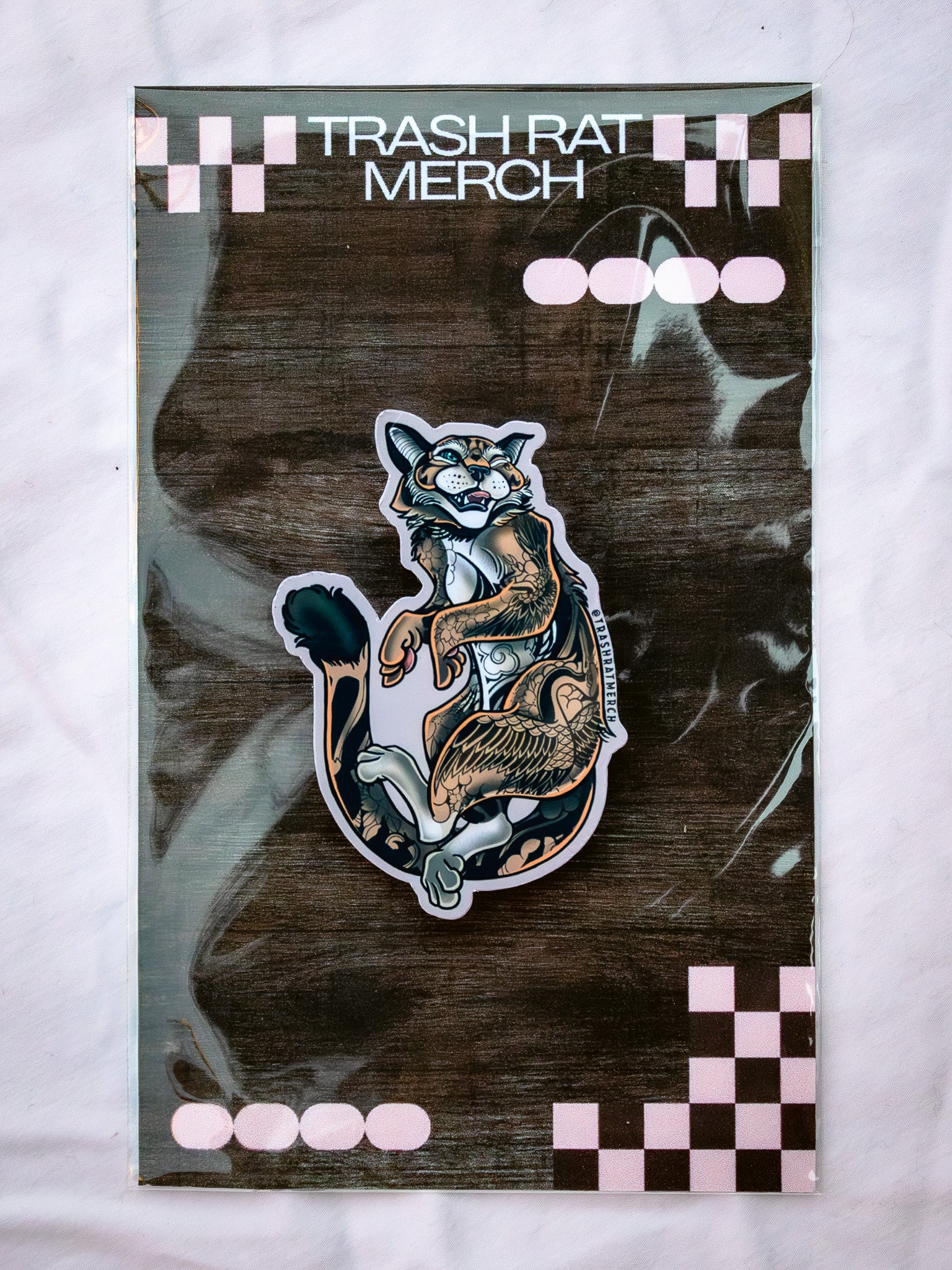 Tattooed Cat Sticker
