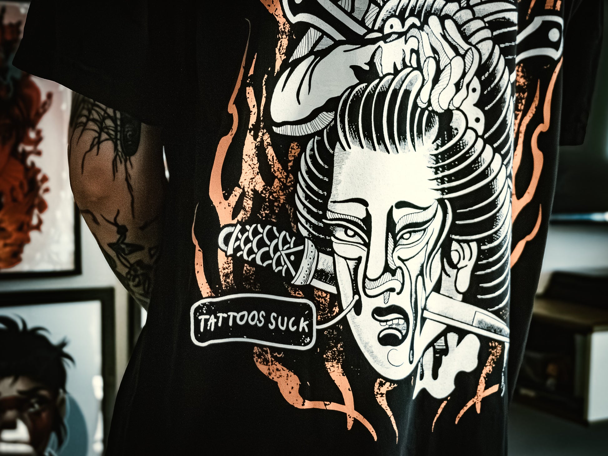 tattoos suck x trash rat merch collab