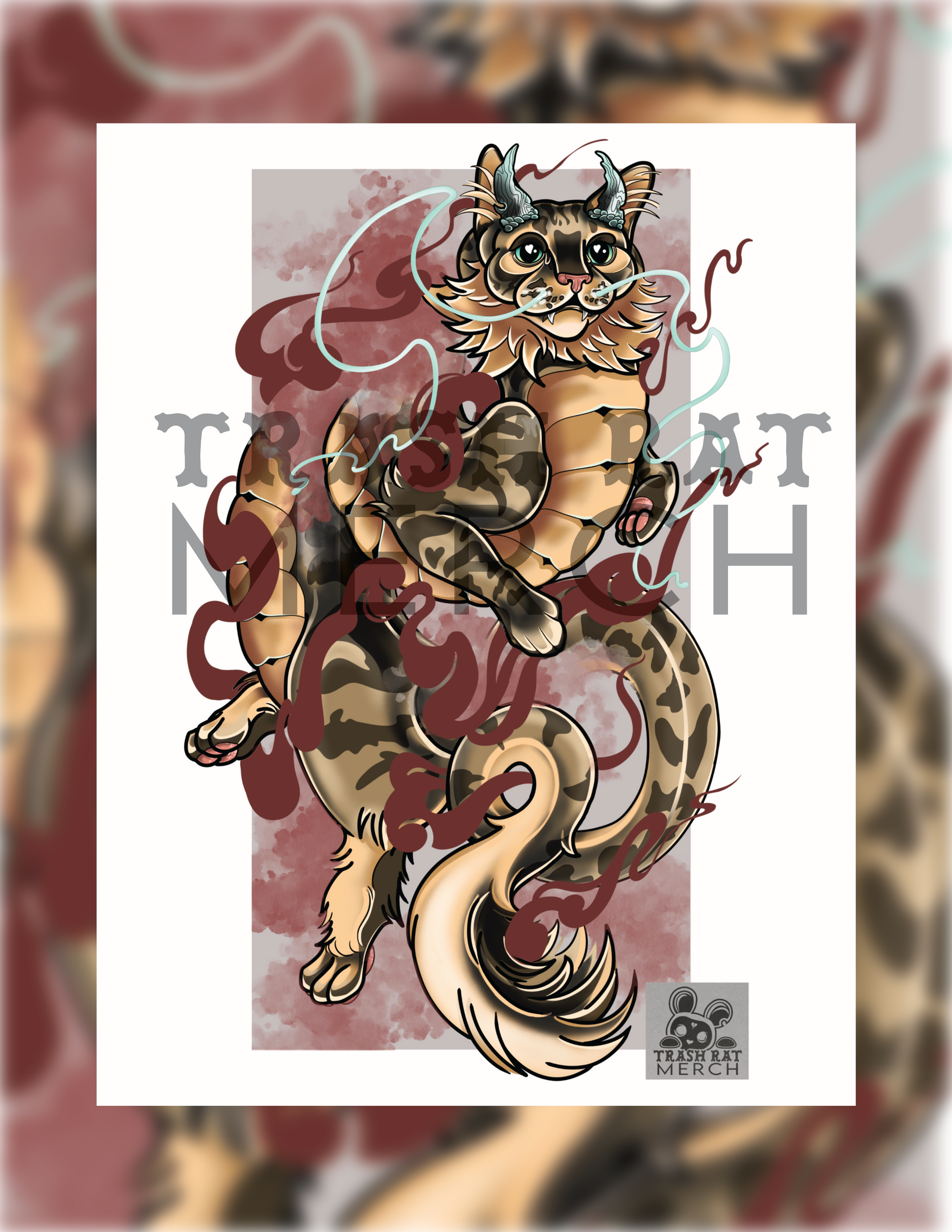 Dragon Kitty Art Print
