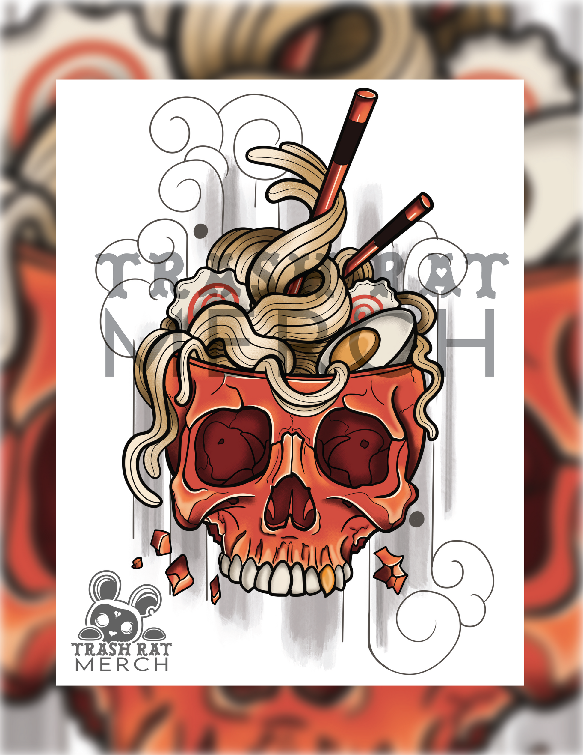 Noodle Head Print