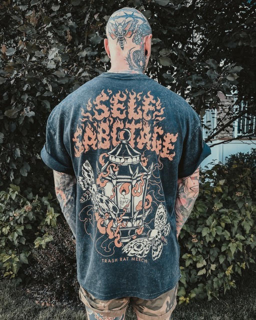 Self Sabotage Mineral Wash Oversized T-Shirt